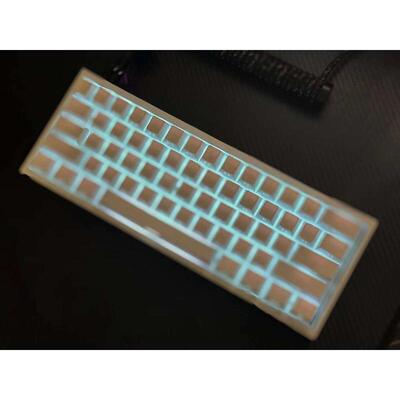 侧刻透光键帽OEM高度PBT材质130键侵染渐变个性适配wooting60he