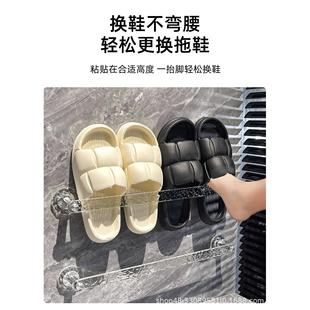 浴室拖鞋 新款 架透明毛巾架免打孔亚克力置物架厕所洗手间挂架收纳