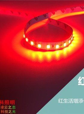 LED灯带红光灯条12VLED灯带红色LED灯带120灯每米2835高亮红光