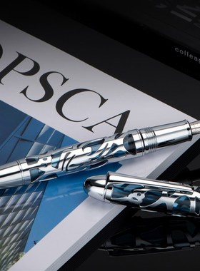 意斯华Asvine P80蜘蛛创意镂空活塞上墨钢笔 高档商务办公送礼