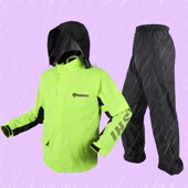 摩托车骑行男户外机车外卖全身防暴雨雨服 分体式 蓝狮雨衣雨裤 套装