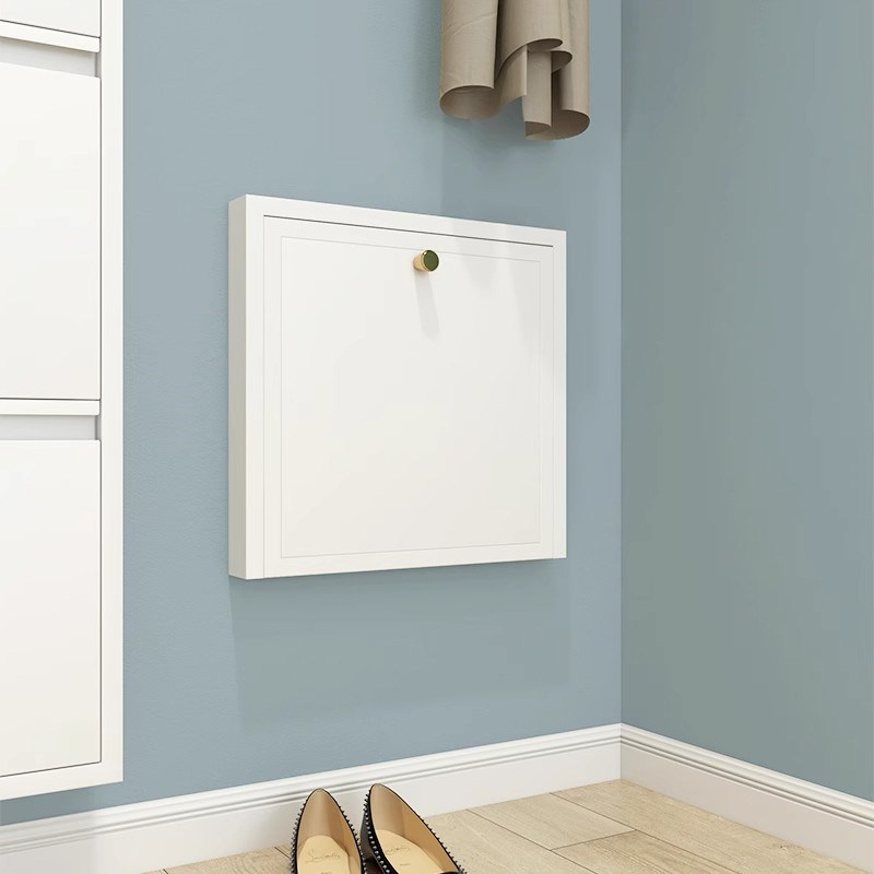 家用门口换鞋凳入户壁挂式超薄折叠椅穿鞋凳进门凳隐形玄关椅