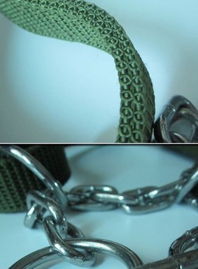 黑色狗绳大型犬牵引带警 犬通用训犬绳刑侦犬加厚反光 K9宠物用品