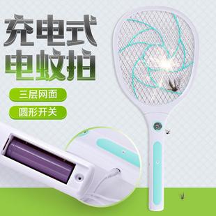 Y90 源头工厂直供 USB插口充电锂电池电蚊拍家用LED灯电蚊拍