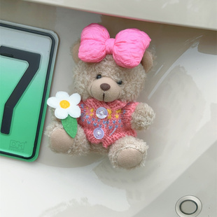 车尾蝴蝶结装饰品挂件后备箱车贴饰品汽车尾部摆件车载摩托车玩偶