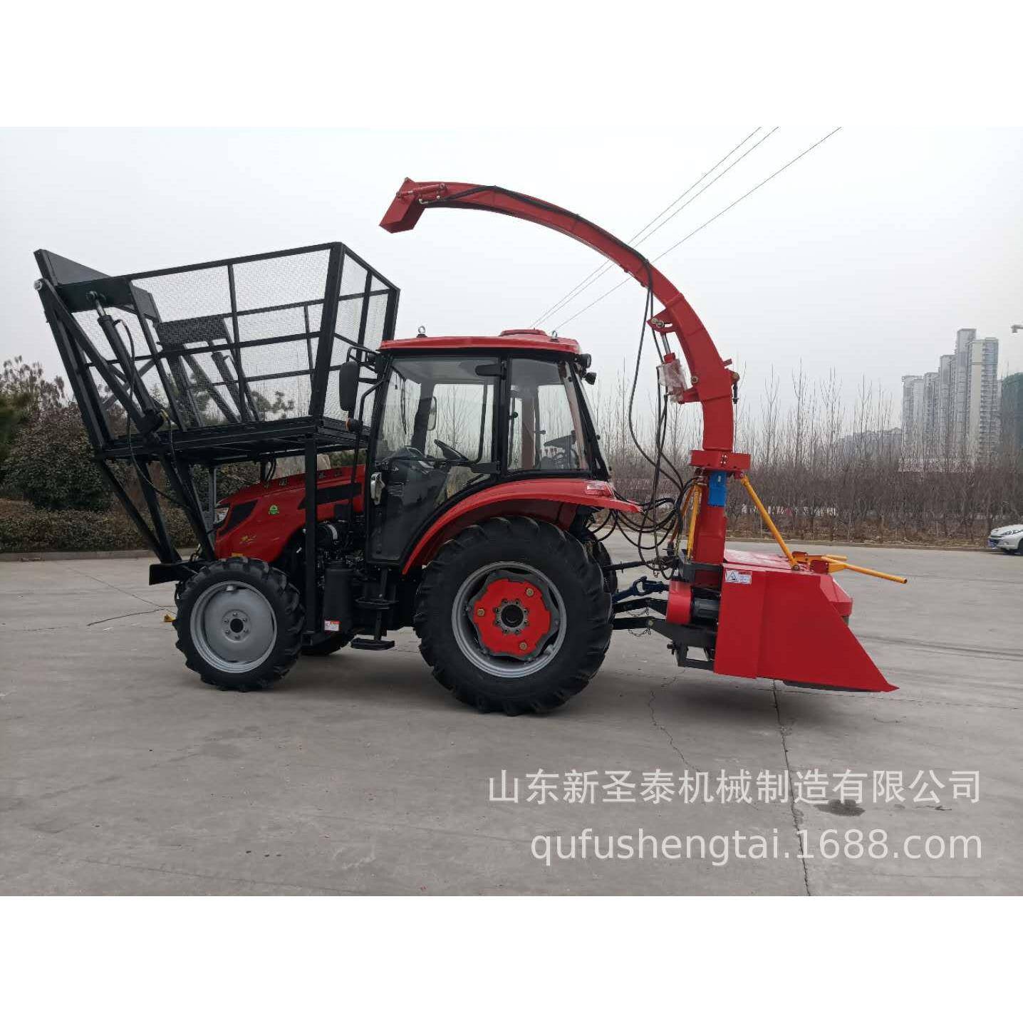 青储收割机圆盘立式滚筒玉米高粱秸秆收割机割台高低定位可调节