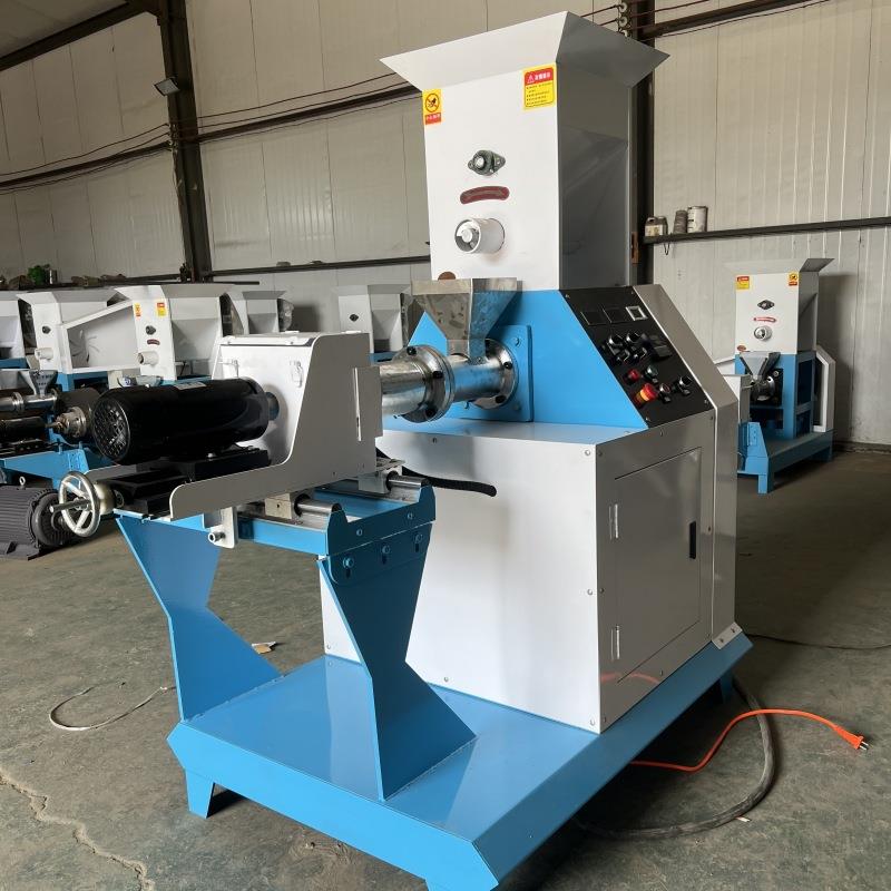 水产青蛙泥鳅漂浮沉水饲料膨化机玉米饲料膨化机小型猫粮膨化机