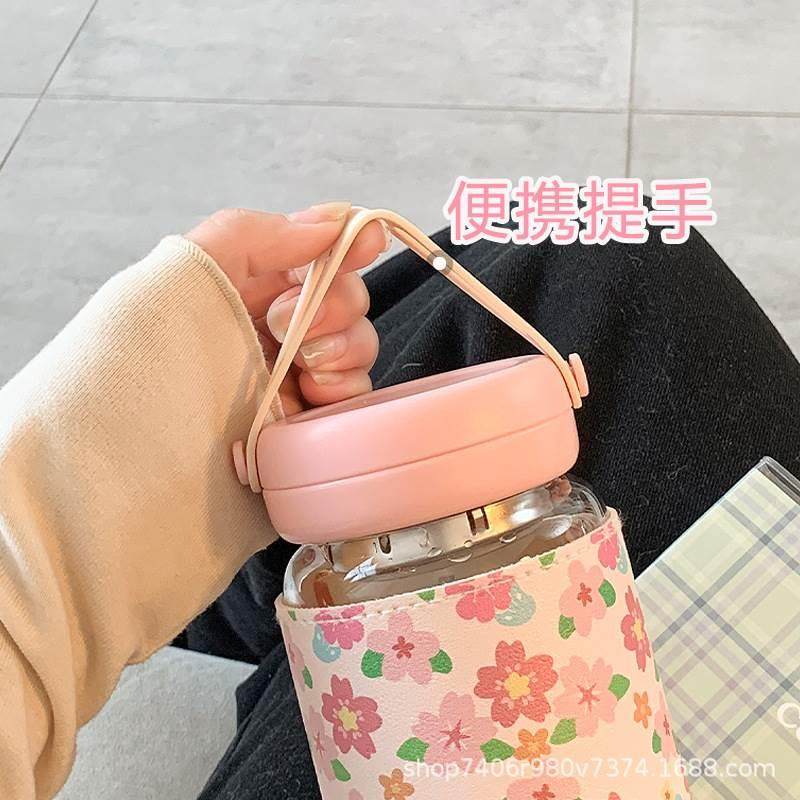 可爱水杯女生高颜值泡茶防烫带滤网便携2025新款学生喝水玻璃杯子,餐饮具,玻璃杯,淘宝优惠券,粉丝福利购,淘宝优惠卷