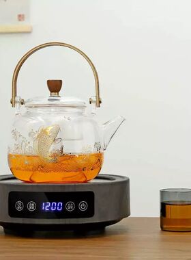 格帝亚电陶炉茶炉迷你小型家用煮茶器静音玻璃壶铁壶泡茶光波炉