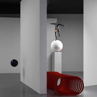 酒店别墅客厅电视柜旁边摆件落地直播间背景墙大型雕塑树脂装饰品