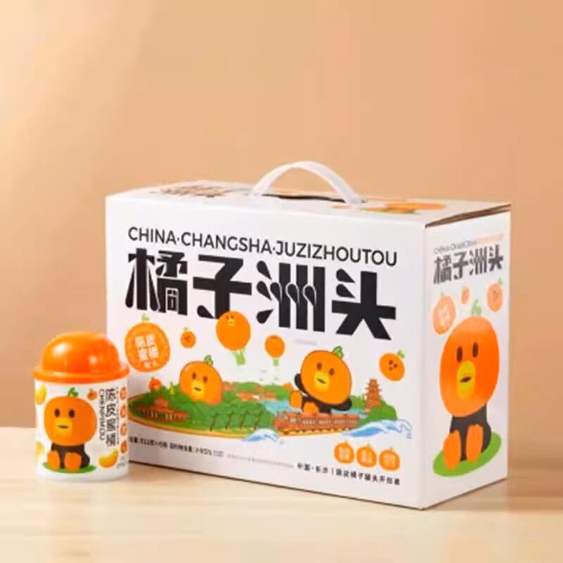 橘子洲头橘子罐头甄选新鲜柑橘水果清甜爽口开盖即食312g