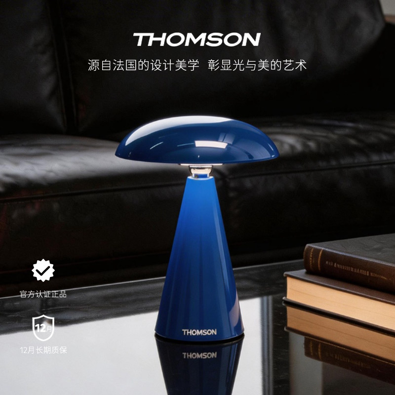 汤姆逊现代简约蓝色玻璃立式台灯图片