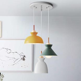 现代简约餐厅吊灯北欧风格 北欧小吊灯 马卡龙吧台饭厅咖啡厅个性