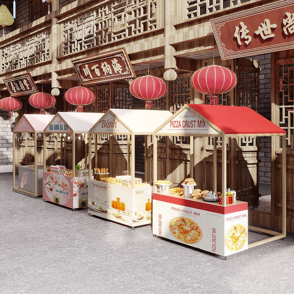 户外广场商业街集市活动棚架摆摊架夜市小吃摊位架商场促销展示架