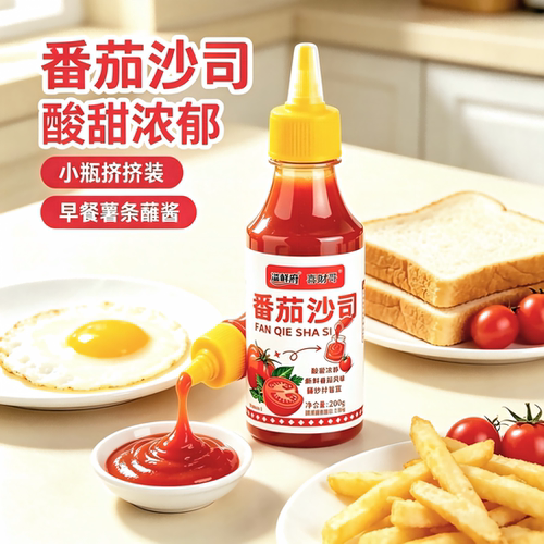 鲜香番茄沙司挤压瓶蘸酱拌面炒菜