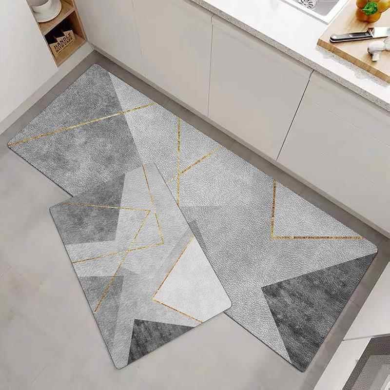 厨房地垫家用防滑防油耐脏可擦免洗脚垫耐脏长条pvc垫子进门地毯