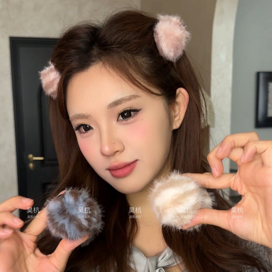秋冬撞色毛球公主头小抓夹2026新款甜美少女风半扎发夹子可爱头饰,饰品/流行首饰/时尚饰品新,发饰,淘宝优惠券,粉丝福利购,淘宝优惠卷