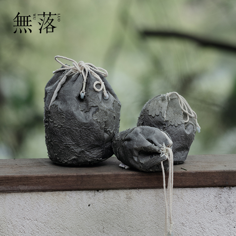 无落日式手工棉麻茶具收纳包简约百搭茶壶盖碗茶杯防护包茶道配件