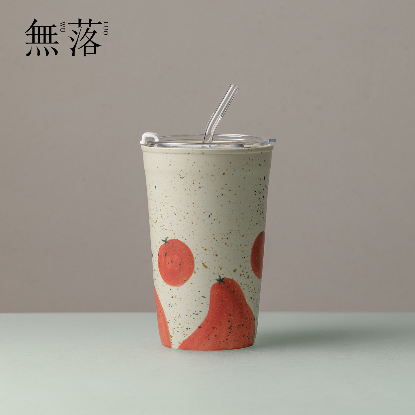 无落手工新中式家用办公吸管杯图片