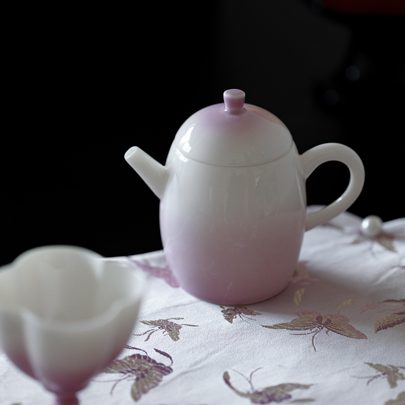 远山紫渐变茶壶家用龙珠壶泡茶壶大号单壶带过滤功夫茶具不烫手