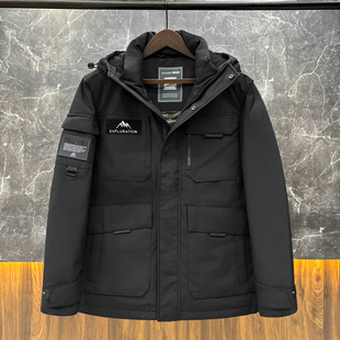 羽绒服防寒冲锋衣外套男女款 户外工装 加厚 品牌撤柜90鹅绒男士 正品