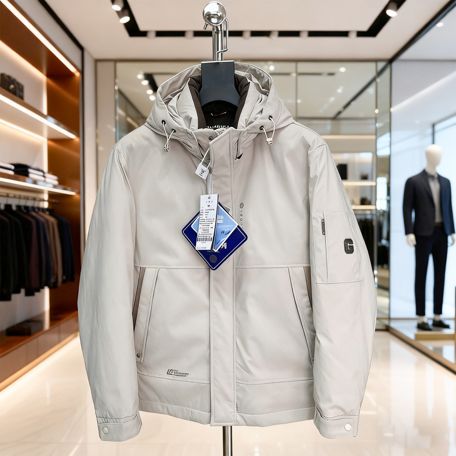 商场品牌撤柜90白鹅绒保暖防风男士羽绒服加厚外贸尾货男款外套