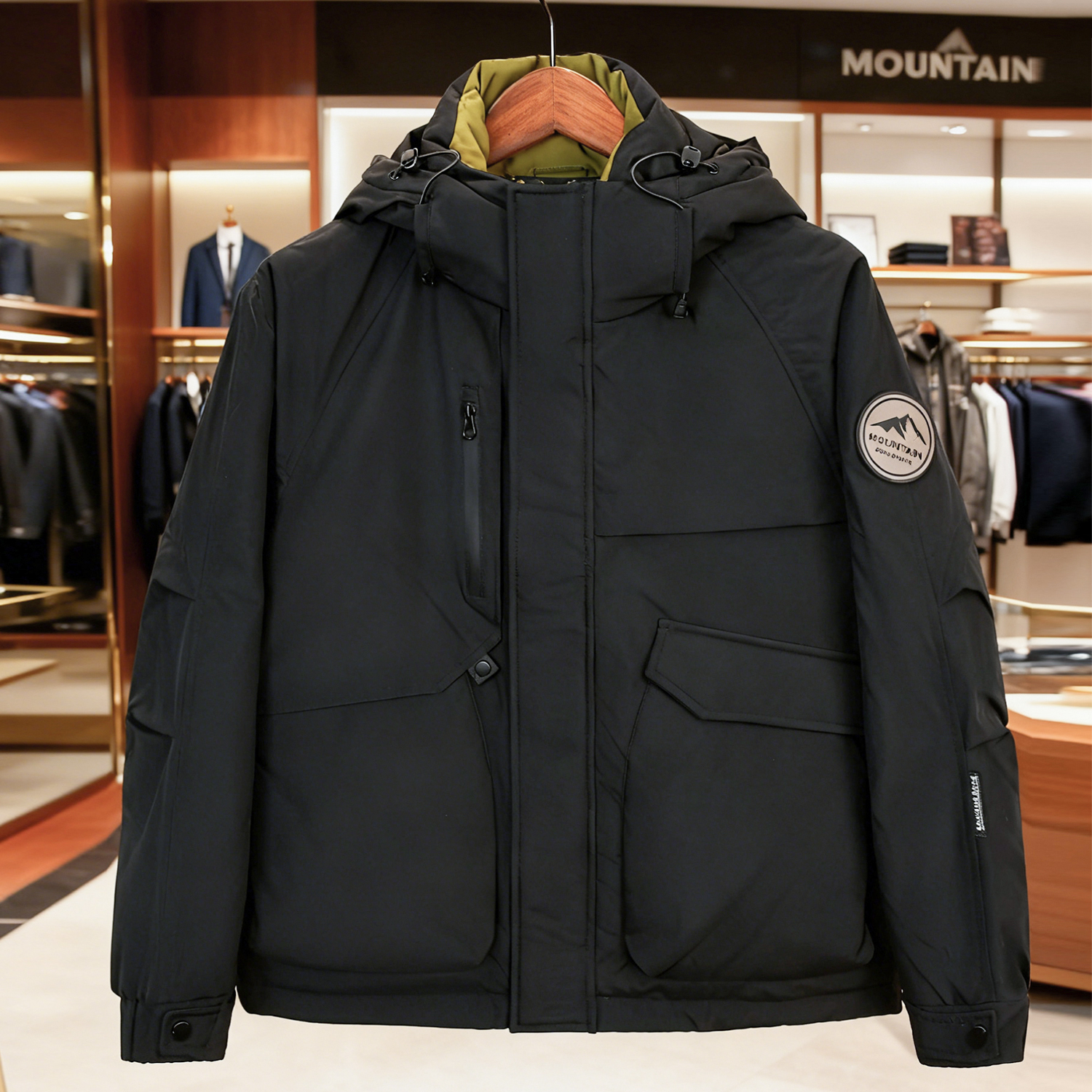 高端品牌鹅绒时尚工装羽绒服