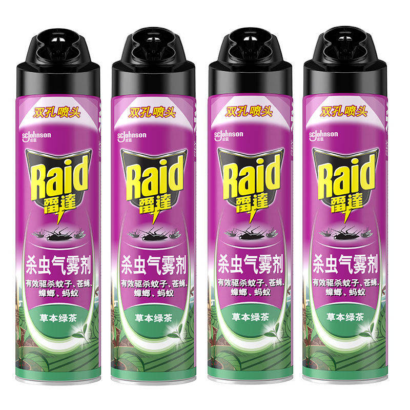 Raid雷达杀虫气雾剂喷雾家用柑橘香驱蚊灭蚊蟑螂蚂蚁双孔喷头