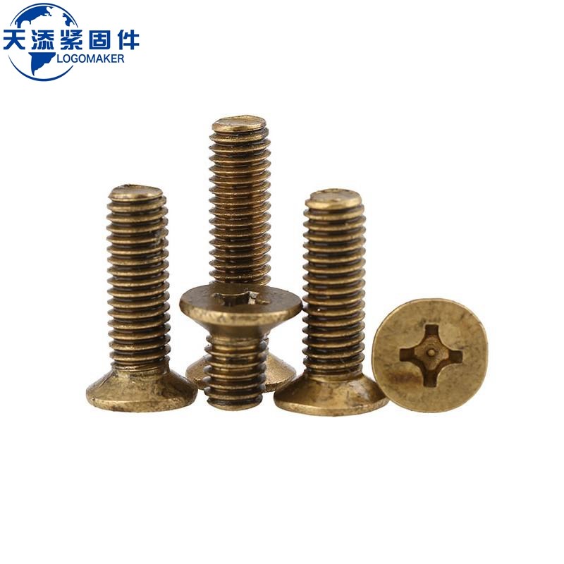十字槽沉头螺钉H62黄铜M2M2.5M3M4M5M6M8M10MJ12*4/5/6/8/10-100m