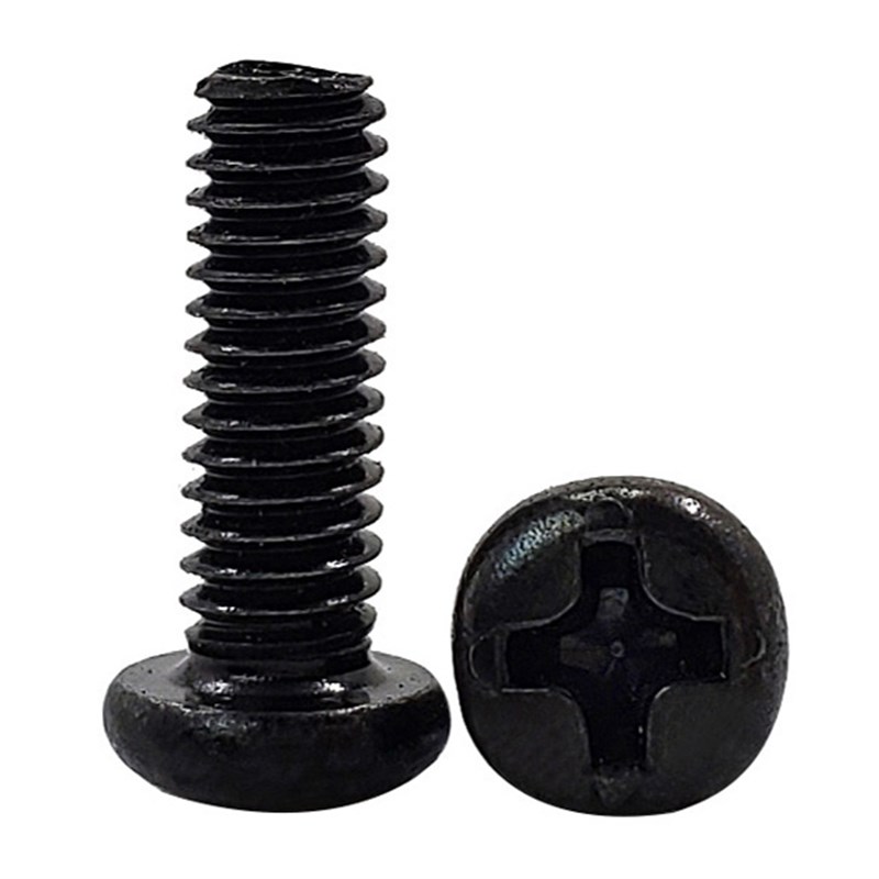 PM十字圆头d盘头机牙小螺丝钉M2 M2.5*4X5X6X8X14X6X30 黑1千 M3M