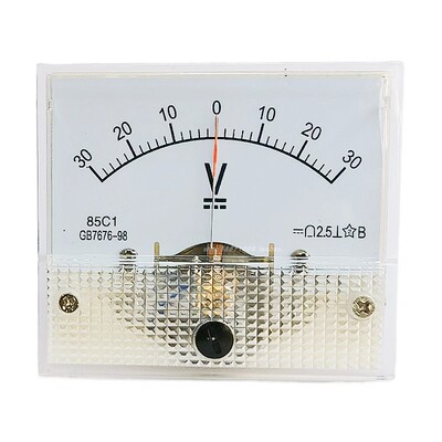 85C1指针式直流正负电压表5V10V15V20V30V50V100V500V双向指示表