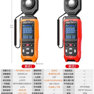 精度数字照度计光照测光仪灯光亮度测试仪流明测量光度测试仪器