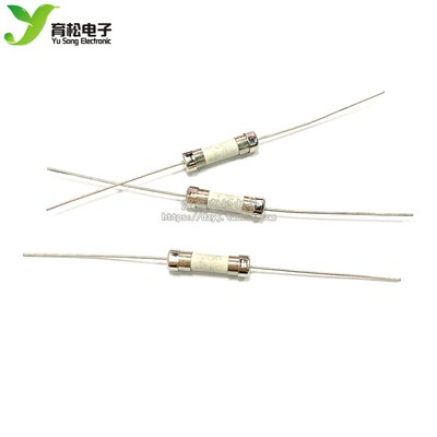 5*20 陶瓷带脚保险管 保险丝 T6.3A/250V T10A250V 带引线 陶瓷管