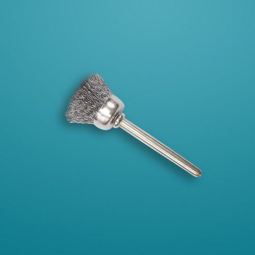 钢丝笔刷碗型打磨头电磨清洁除锈去毛刺抛光带柄钢丝刷子镀铜丝轮