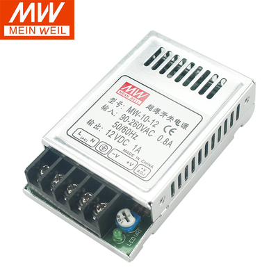 明纬超薄10W3.3V/5V2A/6V/10V/12V1A/24V0.5A小型宽电压开关电源