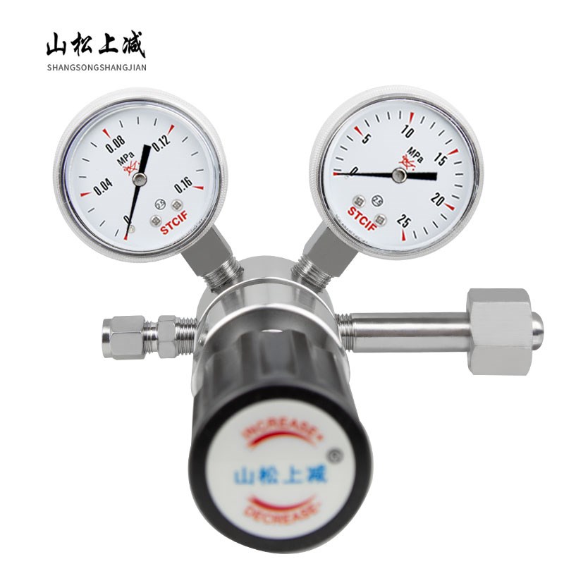 不锈钢减压阀316L气体减压器氮气氩气氯J化氢二氧化硫减二氧化碳