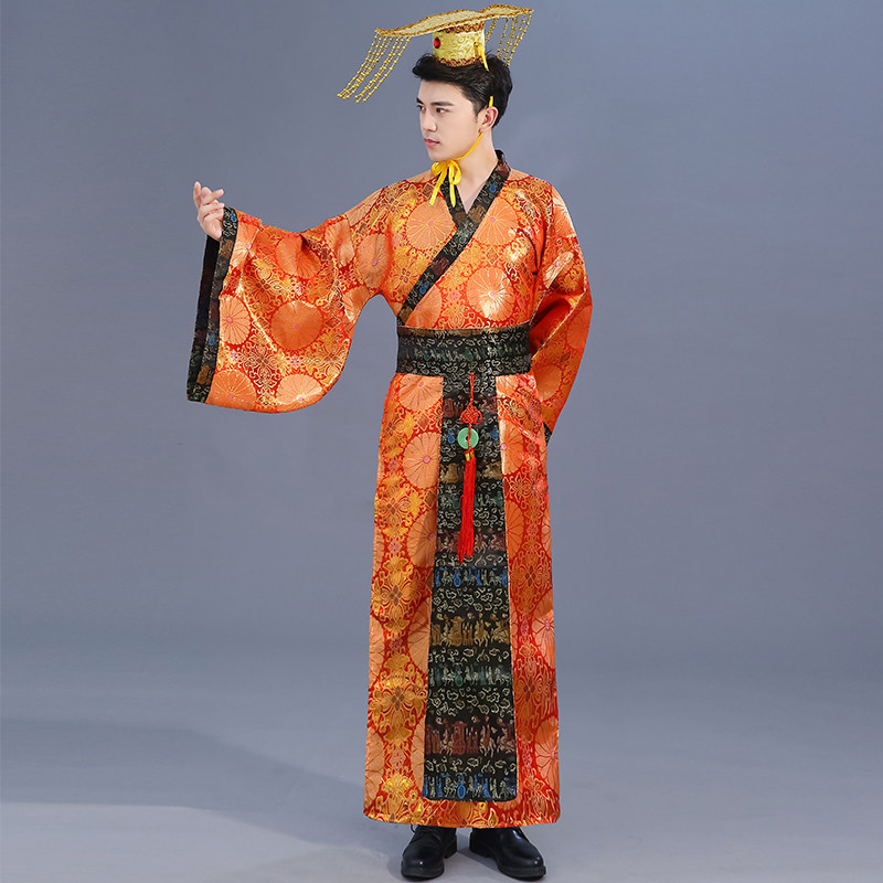 新款古装演出服成人太子服龙袍汉朝皇帝皇上影楼主题服装汉服男装