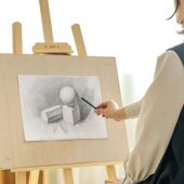 美术绘画架子展示架木质画架美术生专用木制画板画架套装 4K画板素