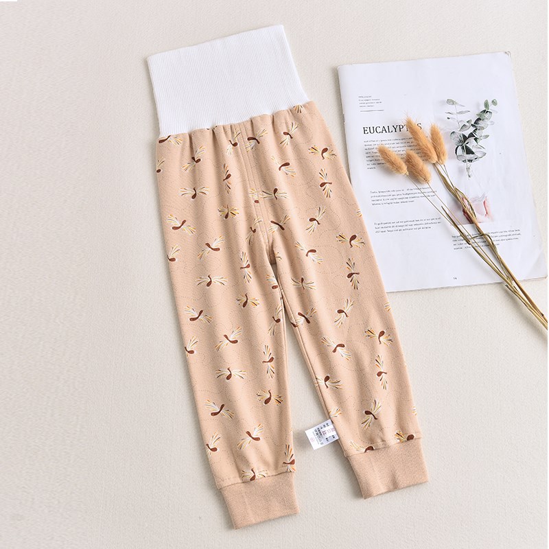 儿童秋裤大童高腰护肚裤纯棉单条男女童保暖裤可开裆宝宝睡裤衬裤