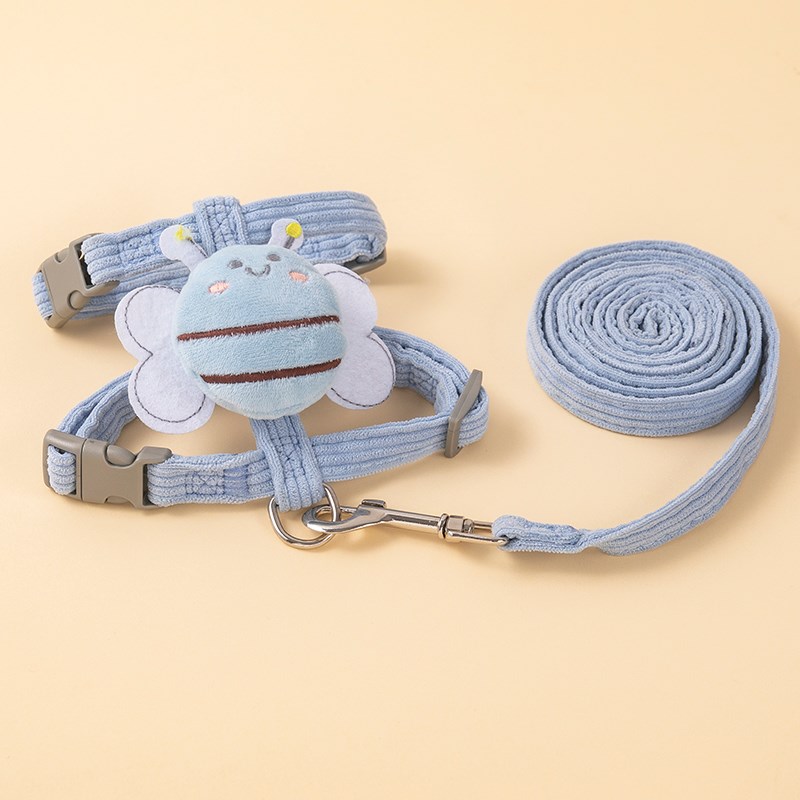 猫咪牵引绳猫链防挣脱工字型遛猫遛狗绳小猫宠物脖套链子牵狗用品