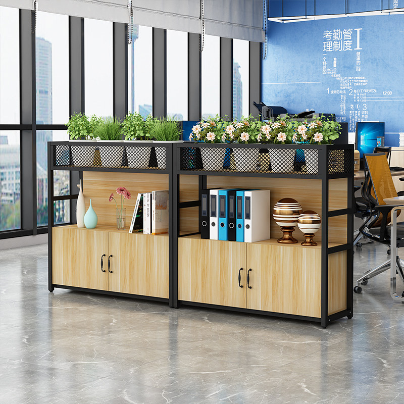 办公室花槽柜屏风隔断柜桌边矮柜文件柜铁艺花架储物柜区域矮隔断,商业/办公家具,花槽柜,淘宝优惠券,粉丝福利购,淘宝优惠卷