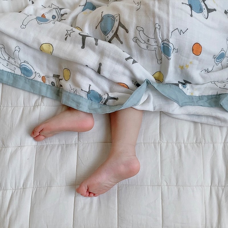 宝宝夏凉被婴儿竹纤维纱布毯新生儿夏季薄盖毯儿童幼儿园午睡毯子