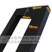 黑色烤漆哑光黑加厚玻璃门把手木门KTV大门 25不锈钢方管拉手