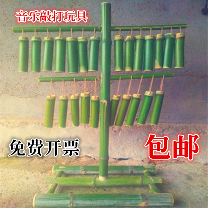 竹制音乐敲打器击打声音幼儿园