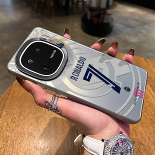 C罗球衣适用IQOO13手机壳皇马七号neo10男女新款z10网红realme真我GT7Pro镭射neo6SE高级一加ace5pro潮牌V70