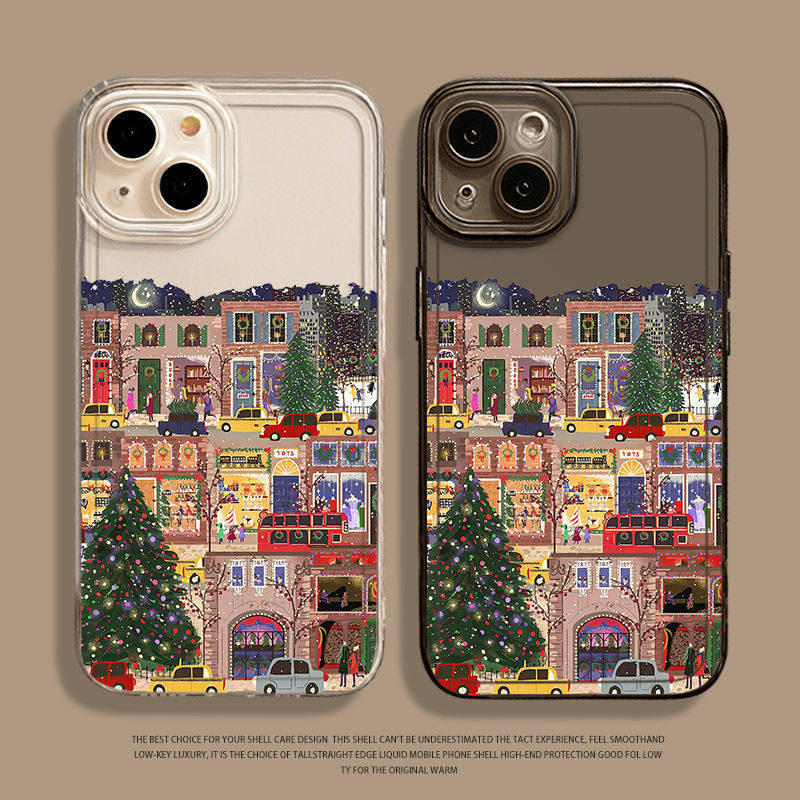 圣诞灯饰手机壳适用苹果16秋冬iphone15promax冬天1