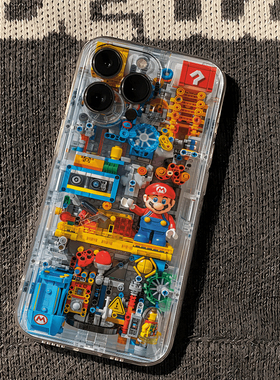 机械马里奥适用iPhone16promax手机壳苹果15华为mate60小米13pro新款Pura70高级nova12红米K40荣耀90reno11加