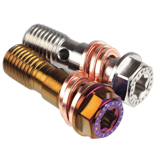 三通油管螺丝二合k一刹车泵用加长油嘴304不锈钢外六角内梅花M10