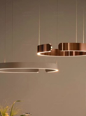 德国Mito创意环形餐r厅吊灯自由升降圆圈客厅复式楼梯吧台书房灯