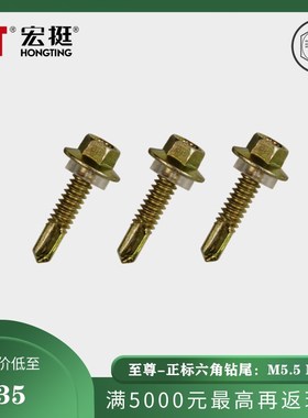 宏挺牌外六角钻尾螺丝自攻自钻螺钉国标M5S.5彩钢瓦燕尾钉